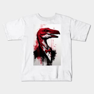 Velociraptor In a Tuxedo Kids T-Shirt